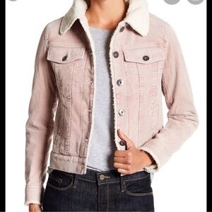 BCBGenerarion Pink Corduroy Sherpa Jacket